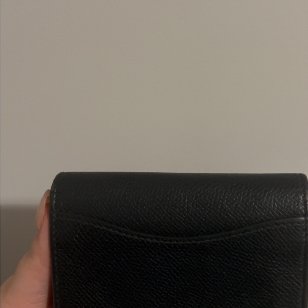 Salvatore Ferragamo Gancini Black Gold Key Card Holder with Chain: Black&Gold - Picture 13 of 15